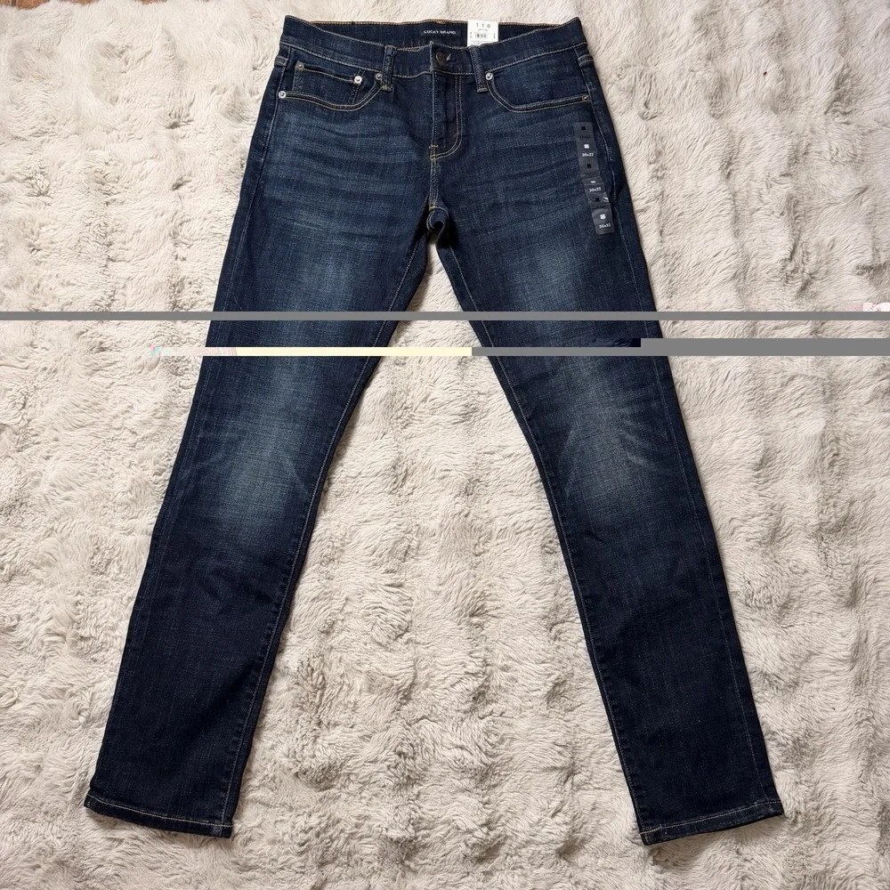 Lucky Brand 110 Slim‎ Jeans Men's 30x32 Dark Wash Denim Blue NWT $99